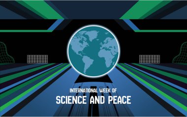 International Week of Science and Peace, featuring symbols of science, peace, and global collaboration. Ideal for educational content, campaigns, and event promotions on november clipart