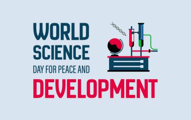 Barış ve Gelişim için Dünya Bilim Günü arkaplan tasarımı
