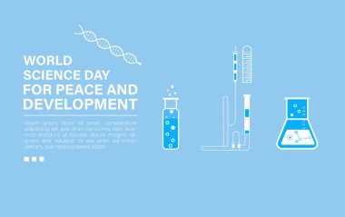 Barış ve Gelişim için Dünya Bilim Günü arkaplan tasarımı