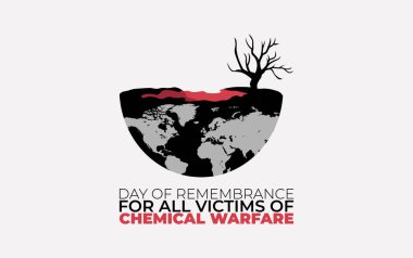 Day of Remembrance for All Victims of Chemical Warfare. smart design, Holiday concept. Template for background, banner, card, poster  clipart