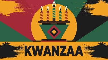 Kwanzaa sosyal medya pankart tasarım şablonu kullanımı arkaplan, pankart, kart ve poster tasarım şablonu