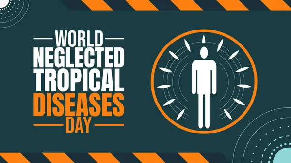 Dünya İhmal Edilen Tropik Hastalıklar Günü arkaplan tasarım şablonu arka plan, pankart, kart, kitap kapağı ve poster tasarımı