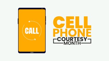Cep telefonuna dikkat et, arka plan afişi için cep telefonu tasarım şeysi.