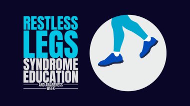 Restless Legs Syndrome Awareness Week design templet
