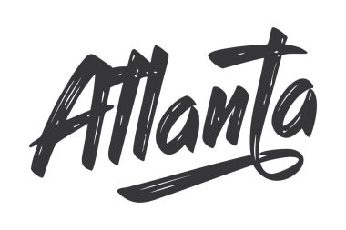 Atlanta El Çizilmiş Metin Vektörü Tasarımı