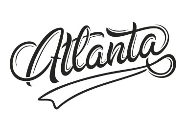 Atlanta Girdap Betiği Metin Vektörü Tasarımı