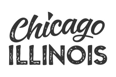 Chicago, Illinois Şehir Tipografi Tasarımı