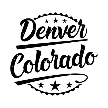 Denver, Colorado Senaryo Tipografi Vektörü
