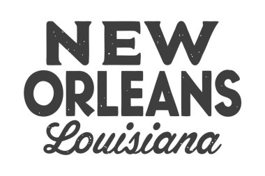 New Orleans, Louisiana Tipografi Vektörü