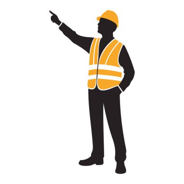İnşaat İşçisi Vektör İllüstrasyonu
