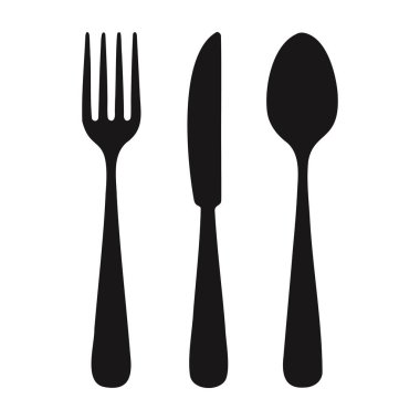 Çatal bıçak, çatal, bıçak ve kaşık seti.