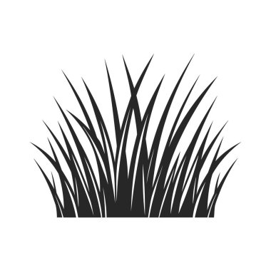 Çimen Yığını Siluet Vektör İllüstrasyonu