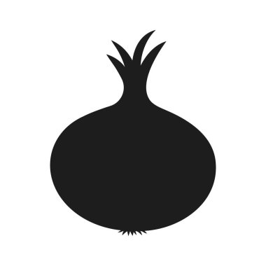 Soğan Silüeti Vektör İllüstrasyonu