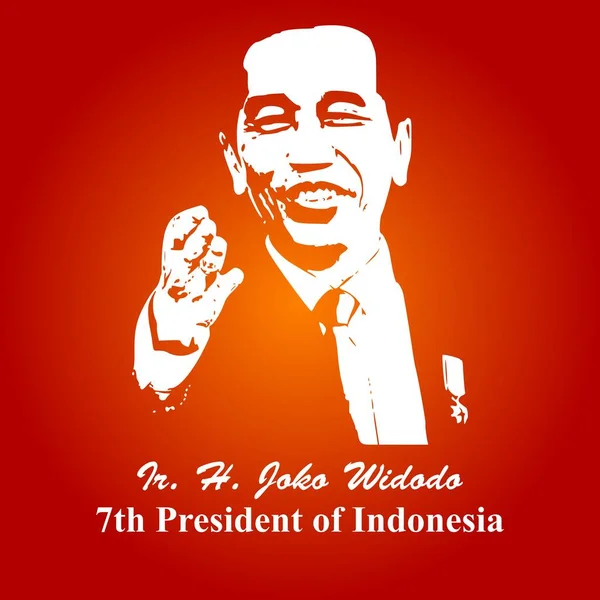 Siebter Präsident Indonesiens — Stockvektor