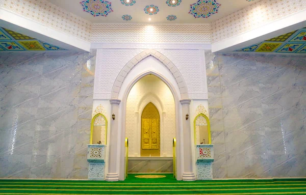 Vista Interior Gran Mezquita Syahrun Nur Tapanuli Sur Sumatra Norte — Foto de Stock