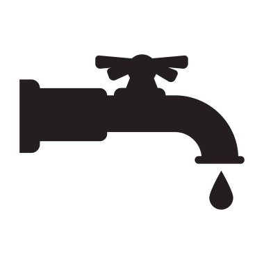 Su Musluğu Simgesi. Musluk Sembol İllüstrasyonu