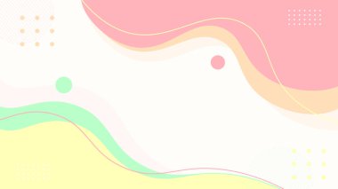 Soyut Düz Dalgalı Renkli Arkaplan 