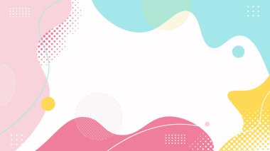 Soyut Pürüzsüz Dalga Renkli Arkaplan. Dinamik Renkli Sıvı Şekilleri Arkaplanı. Şirin Soyut Modern Arkaplan. Düz dinamik renkli sıvı şekilleri arkaplan