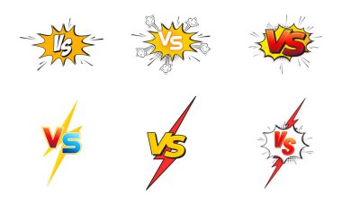 Vs simgesi. - VS. Harf logosuna karşı. Savaş ve maç. Oyun bitti. Düello ve mücadele kavramı