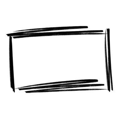 Saydam arkaplanda karalama el çizimi vurgulama dikdörtgenleri izole