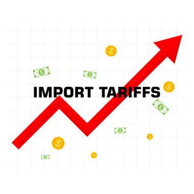 İthalat tarifesi çizimleri. Ticaret savaş politikası. İç pazar korumacılığı. Amerikan gümrük vergileri ve ABD hükümeti vergilendirmesi
