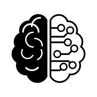 Yapay Zeka Beyin Devre Simgesi