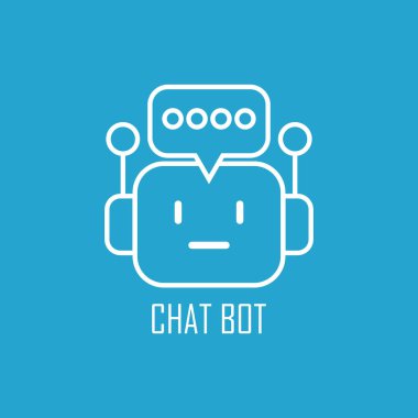 Sohbet robotu simgesi işareti. Yapay Zeka Ai Otomatik Chatbot Sanal Asistanı