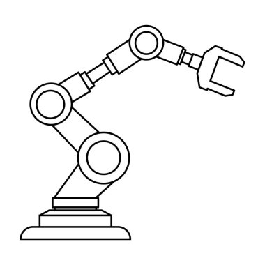Robot ikonu. Fabrika ve ai için mekanik robot kol simgeleri