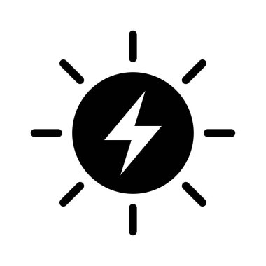 Güneş paneli simgesi. Güneş Enerjisi Siyah Simgesi. Güneş Simgesi ile Güneş Paneli