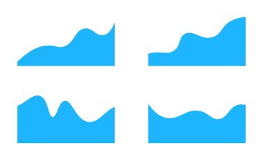 Mavi dalga şekil eğrisi çizgileri. Üst ve alt sayfa web sitesi için soyut tasarım ögesi. Sıvı bölücüler şekil ögesi. Web sitesi ve uygulama için modern ayırıcı başlığı