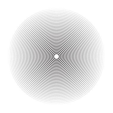 Şeffaf arkaplanda Radar simgesi izole edildi. Sonar ses dalgası sembolü