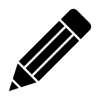 Kalem simgesi. Düz arkaplan üzerine kalem