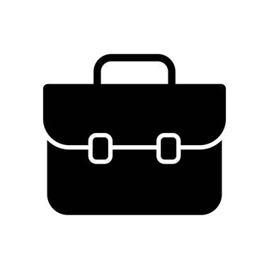 Beyaz arkaplanda evrak çantası simgesi