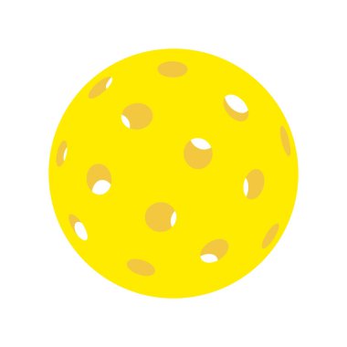 Pickleball simgesi şeffaf arkaplanda izole edildi. Delikli top sporu. Turşu sporu oyunu
