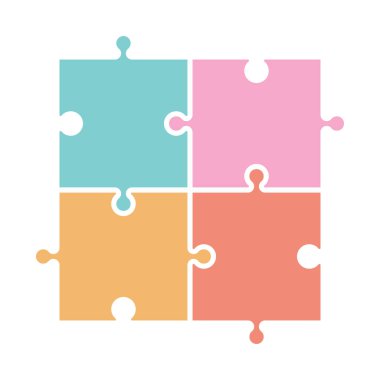 Renkli yapboz parçaları