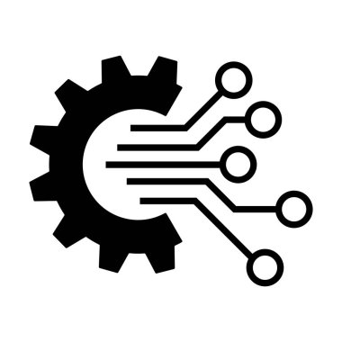 Saydam arkaplanda dijital dönüşüm simgesi izole edildi