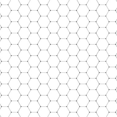 Altıgen moleküler dikişsiz desen. Soyut bal peteği arkaplanı. Altıgen şekiller deseni