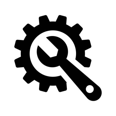 İngiliz anahtarı ve tornavida araçlar simgesi