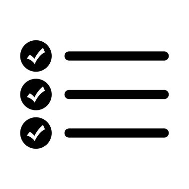 Kullanıcı Arayüzü Tasarımı için Minimalist Liste ve Kontrol Listesi Simgesi