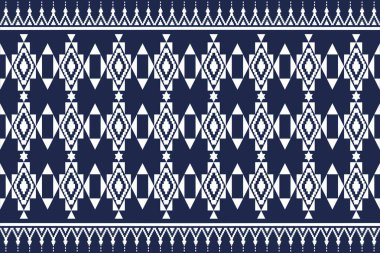 Mavi ve beyaz süsleme ile Seamless Modeli