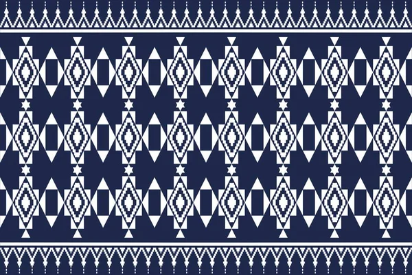 Nahtloses Muster Mit Blauen Und Weißen Ornamenten — Stockfoto
