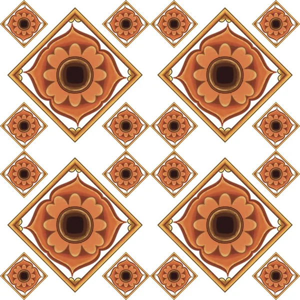 Patrón Sin Costuras Con Mandalas Ilustración Vectorial —  Fotos de Stock
