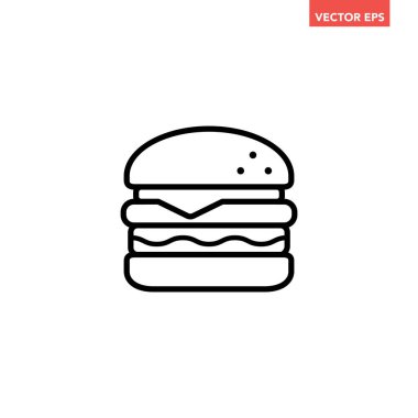 Siyah tek karides çizgisi simgesi, basit deniz ürünleri tasarımı düz tasarım pictogram, uygulama logosu web sitesi düğmesi ui ux arayüzü elementleri için infografik vektör beyaz arkaplan üzerinde izole