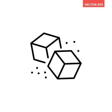 Siyah, tek ve ince çizgi simgesi, basit ana hatlı kahvaltı besin düz tasarım pictogram, uygulama logosu için infografik vektör ui ux arayüzü elementleri beyaz arkaplan üzerinde izole