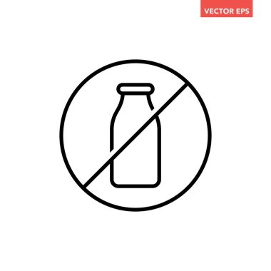 Siyah, tek, sütsüz, ince çizgi simgesi, basit bileşen Mark düz tasarım pictogram içermiyor, uygulama logosu için bilgi vektörü beyaz arkaplanda izole edilmiş web düğmesi ui ux arayüzü