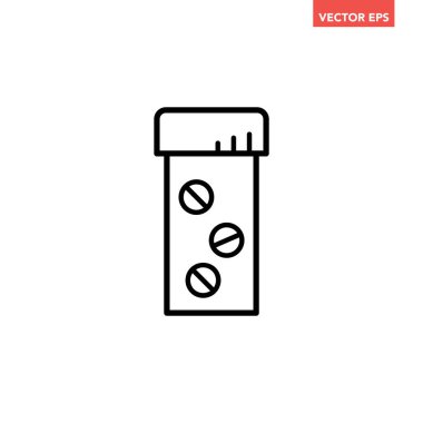 İlaç vektör ikonu. düz biçim illüstrasyonu