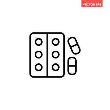 İlaç vektör ikonu. düz biçim illüstrasyonu