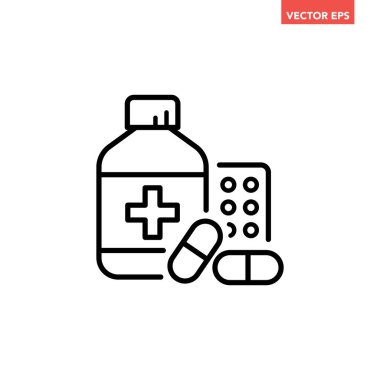 Tıp hapları vektör simgesi.