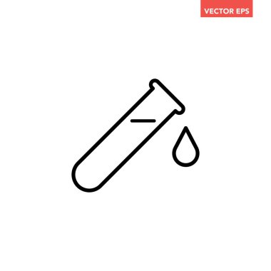 Test tübü simgesi, vektör illüstrasyonu