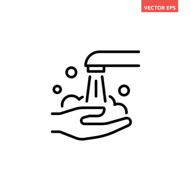 Vektörde el yıkama simgesi.